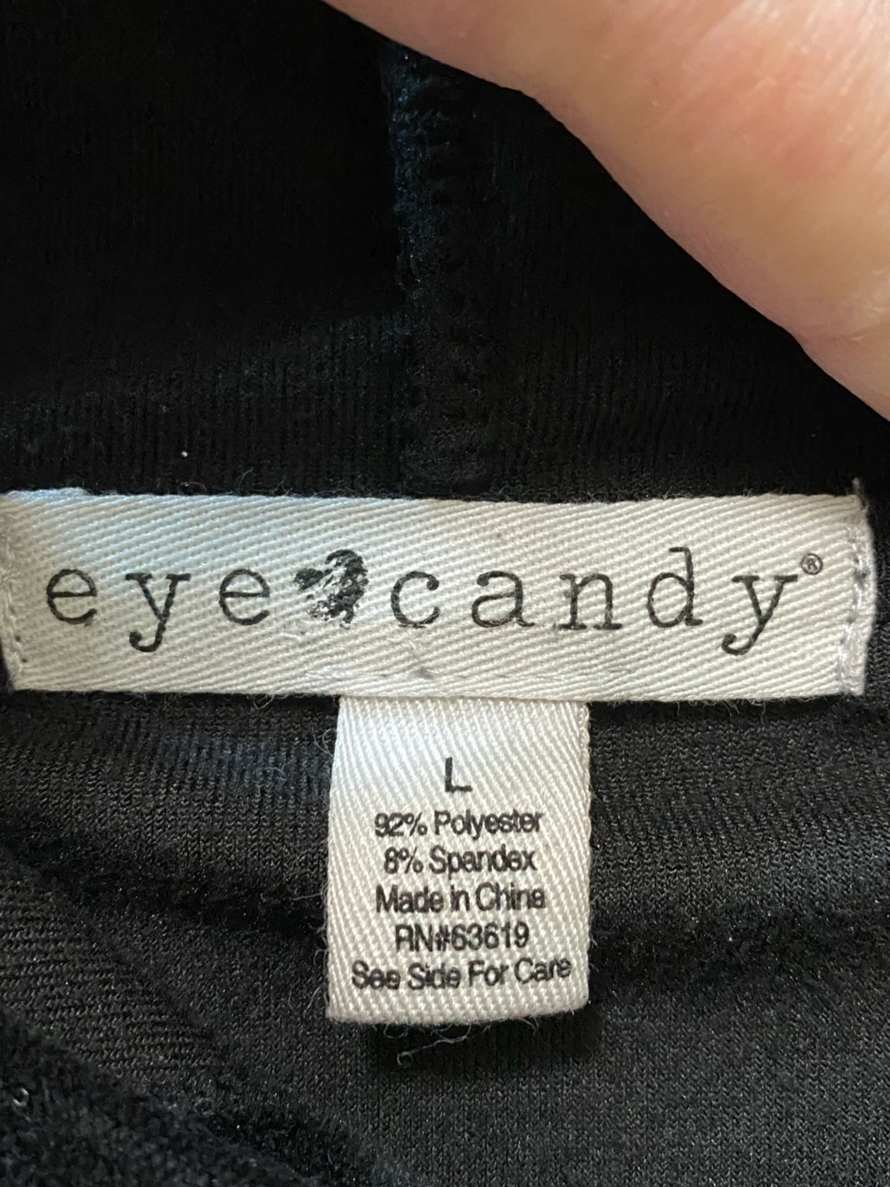 eye candy Black Velour Bomber Hoodie Jacket - Picture 2 of 11